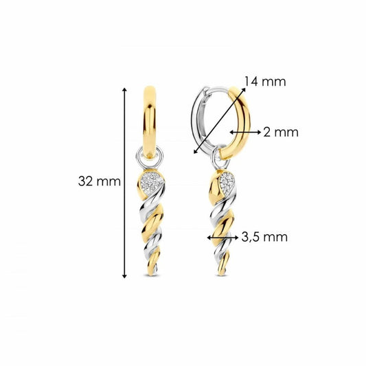 Ti Sento Shell Design Drop Earrings