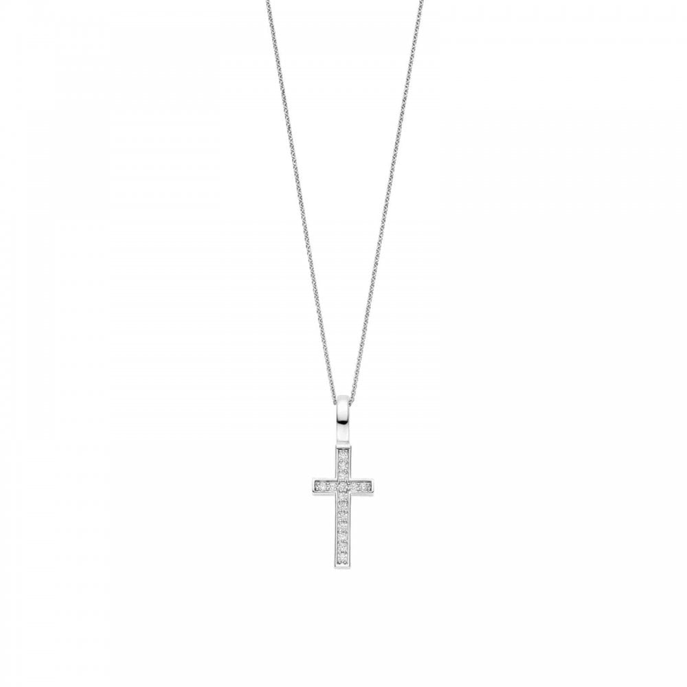 TI SENTO Silver CZ Cross Pendant