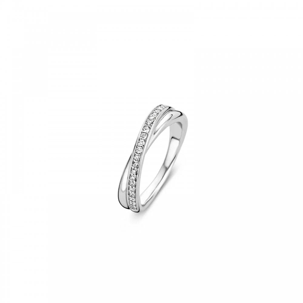 Ti Sento Silver & CZ Ring Size 56