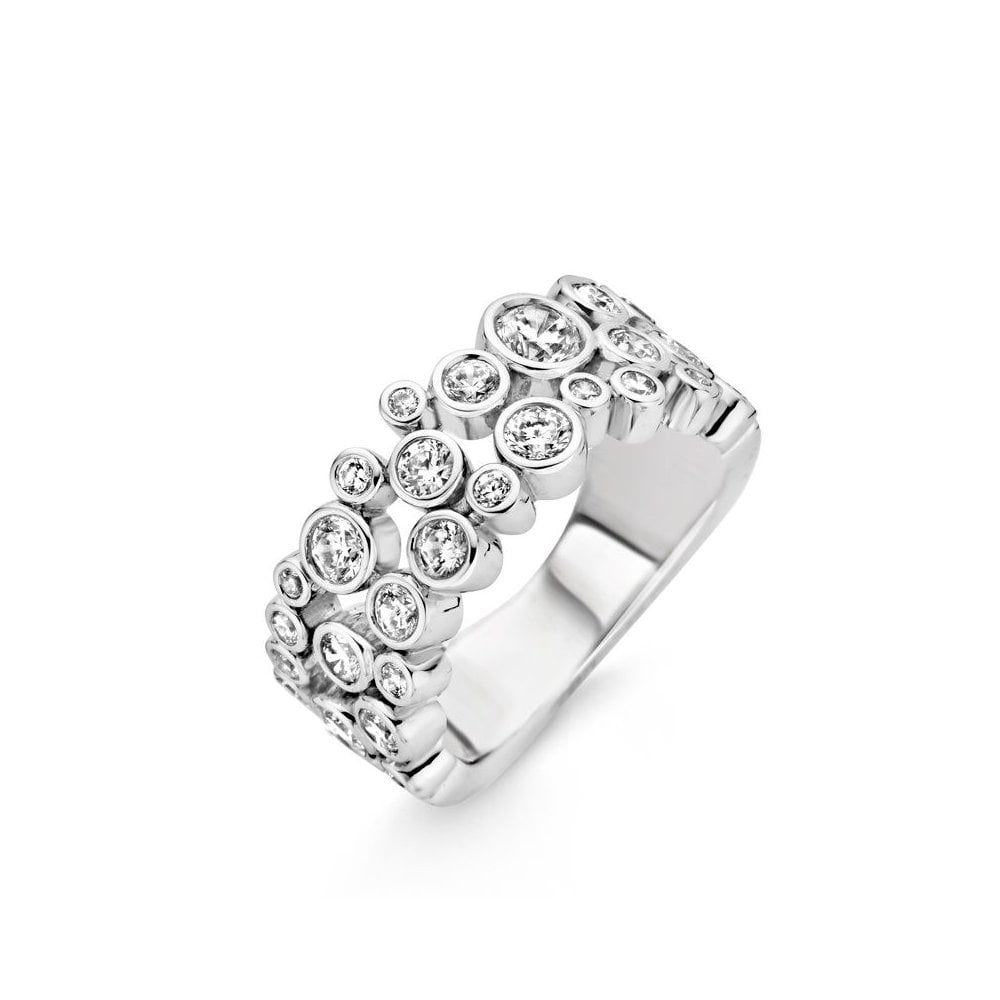 Ti Sento Silver & CZ Ring Size 56