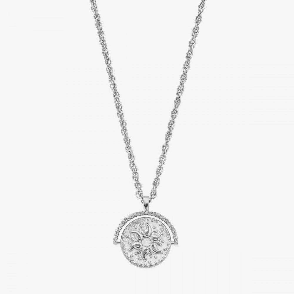 Treasures Of Bali Renewal Sterling Silver Spinner Sun Pendant Necklace