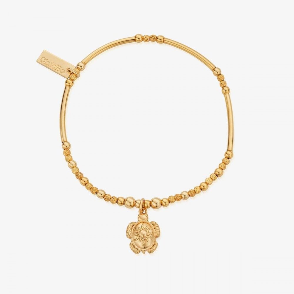 Treasures Of Bali Sheltered Glow 18ct Yellow Gold Plated Turtle Charm Bracelet
