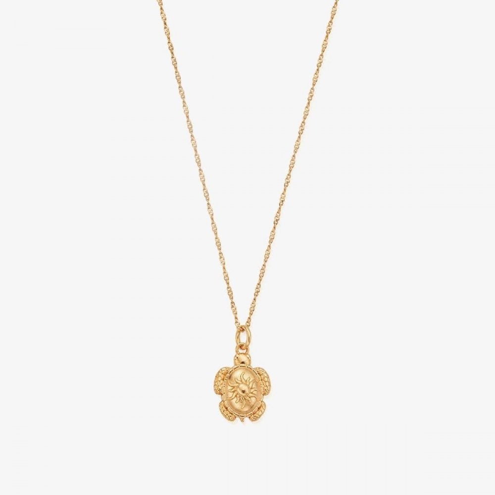 Treasures Of Bali Sheltered Glow 18ct Yellow Gold Plated Turtle Pendant Necklace