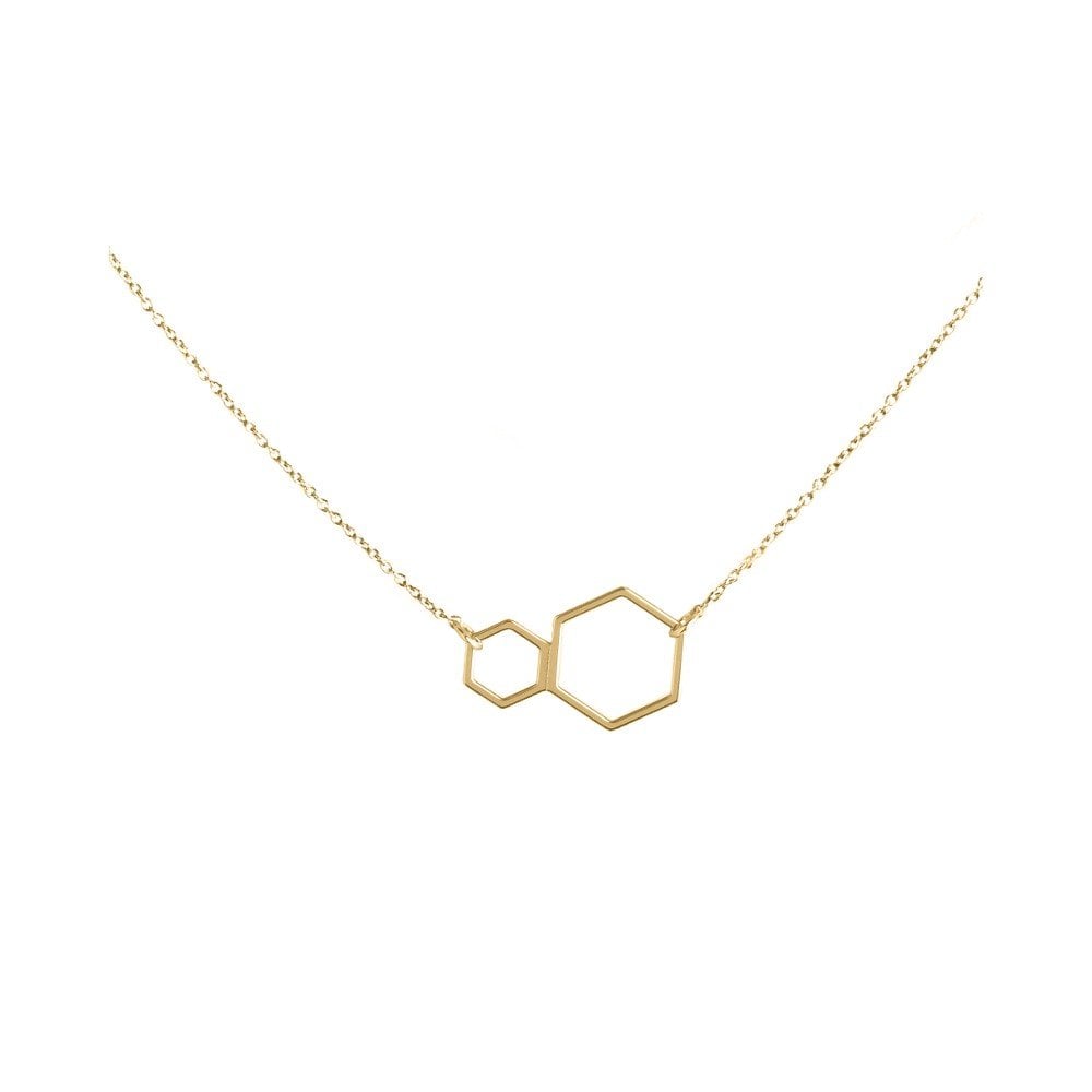 Unique 9ct Yellow Gold Honeycomb Necklace