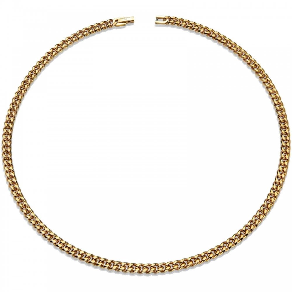 Unique S/Steel Matt Polished Plated Necklace 50cm