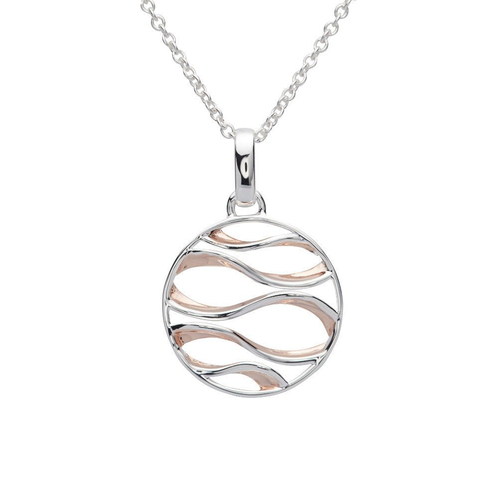 Unique Silver and Rose Gold Pendant