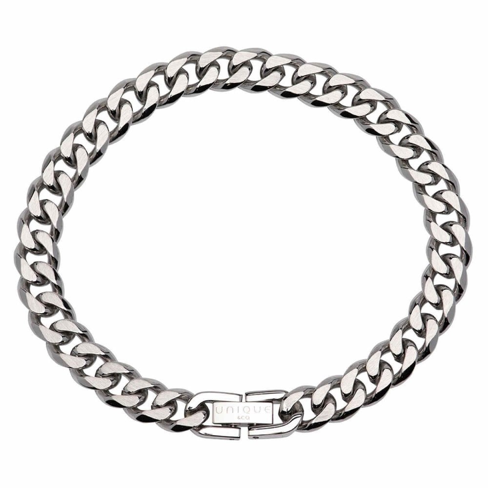 Unique Stainless Steel Gent's Curb Bracelet