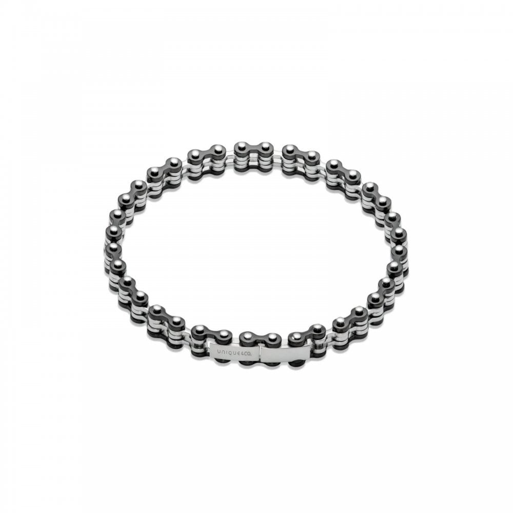 Unique StainlessSteel Black Bike Chain Bracelet
