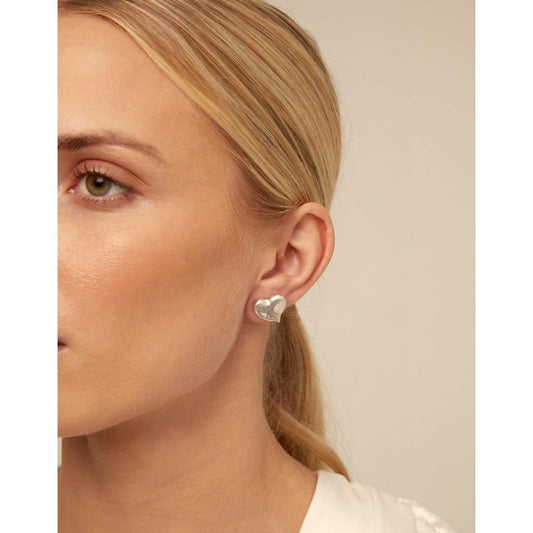 UNOde50 Heart Silver Stud Earrings