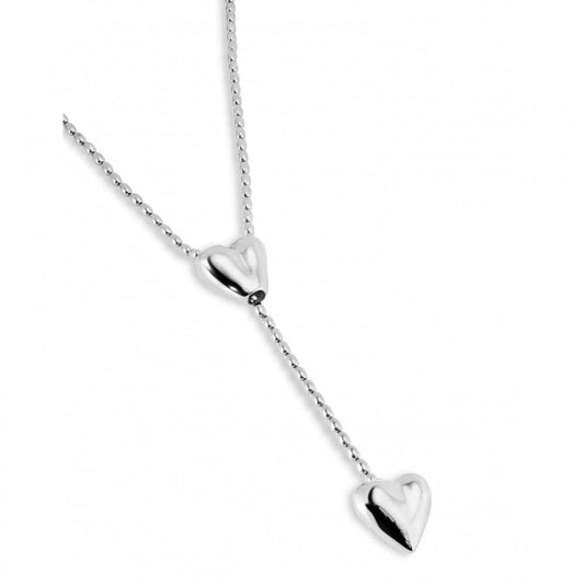UNOde50 Silver Plated Cupido Chain Hearts Necklace