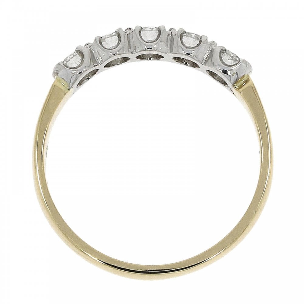 18ct Gold 5 Stone Diamond Eternity Ring