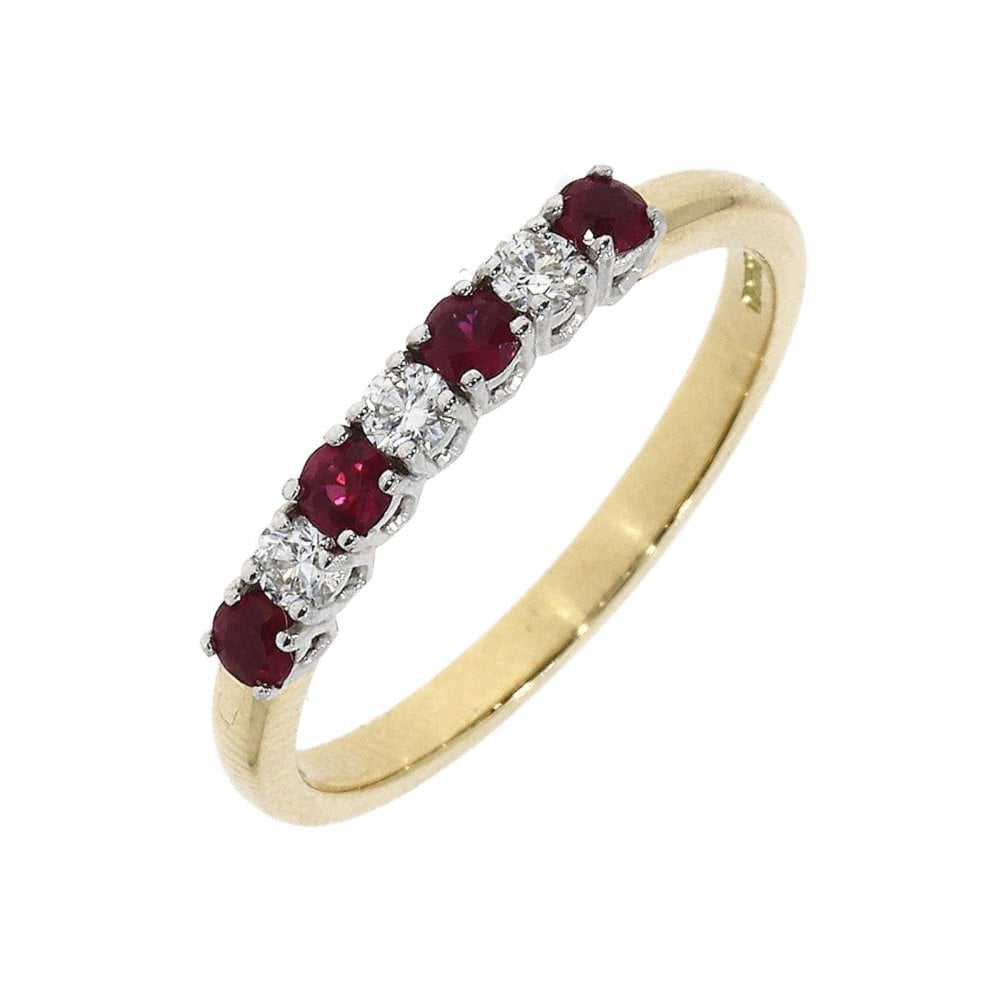 18ct Gold Ruby & Diamond Eternity RIng