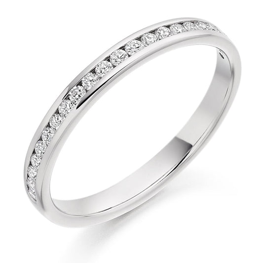 18ct W/G Diamond 0.25ct Wedding/Eternity Ring