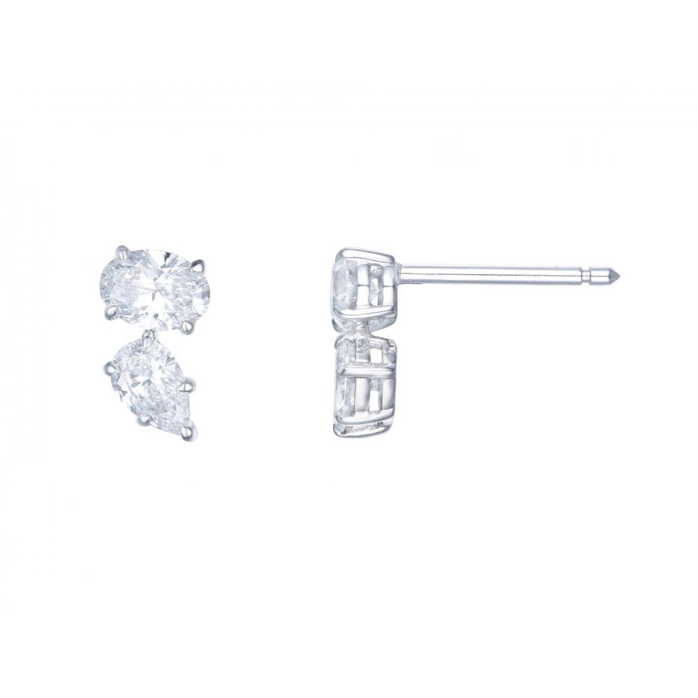 18ct WG Lab Grown Diamonds Total 1.02ct Earrings