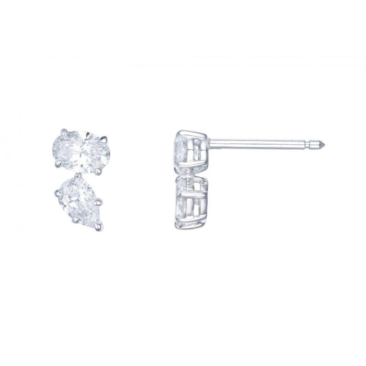 18ct WG Lab Grown Diamonds Total 1.02ct Earrings