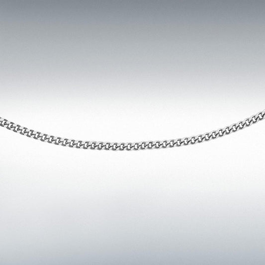 18ct White Gold 42/45cm Curb Chain