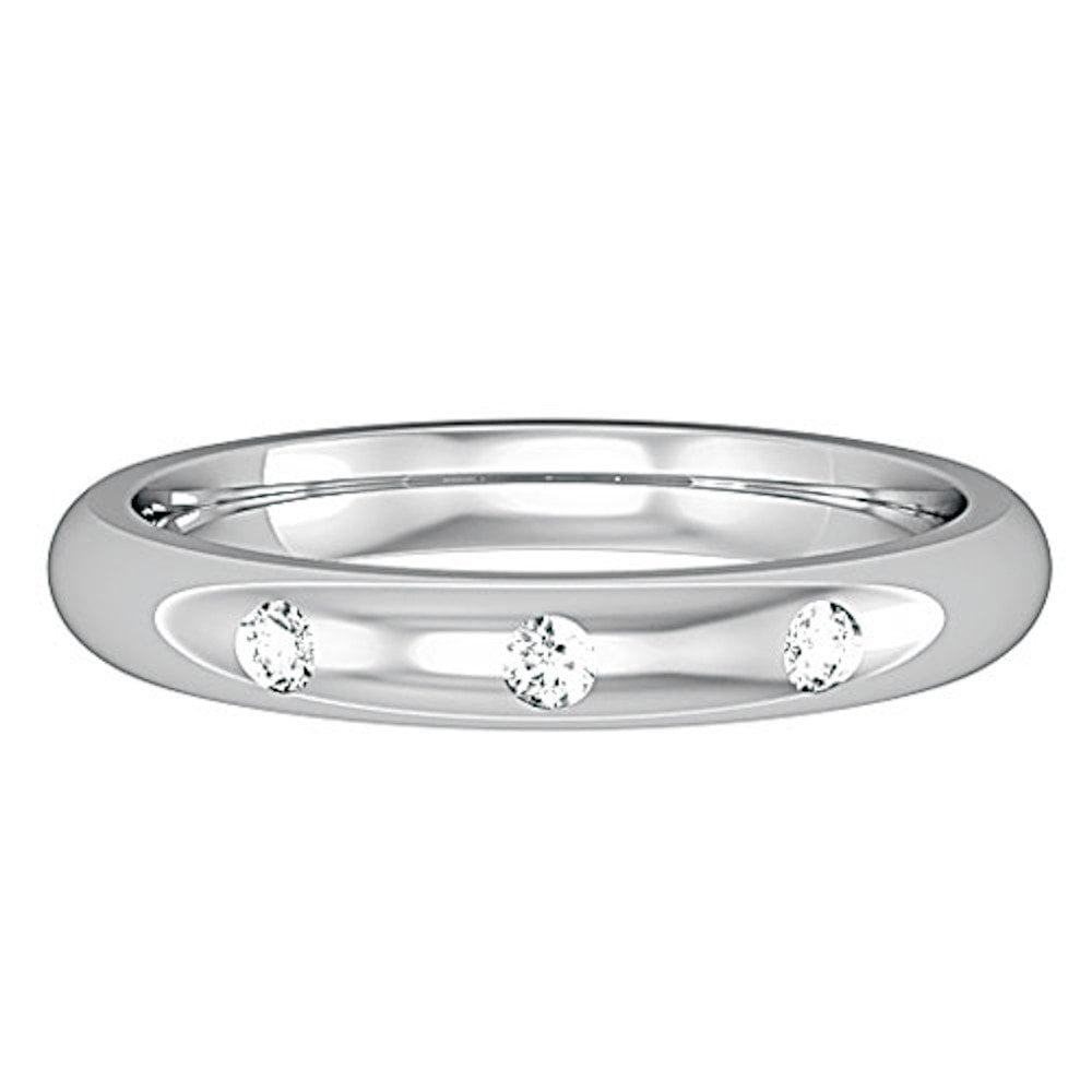 18ct White Gold Diamond 0.07ct Wedding Ring
