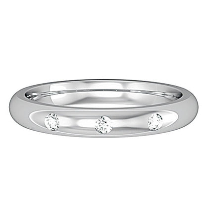 18ct White Gold Diamond 0.07ct Wedding Ring