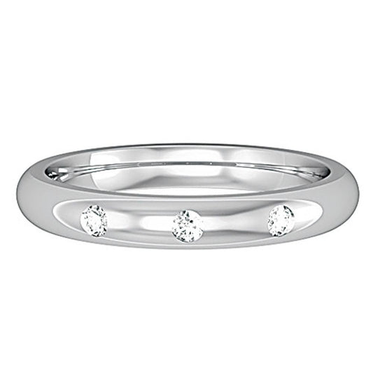 18ct White Gold Diamond 0.07ct Wedding Ring