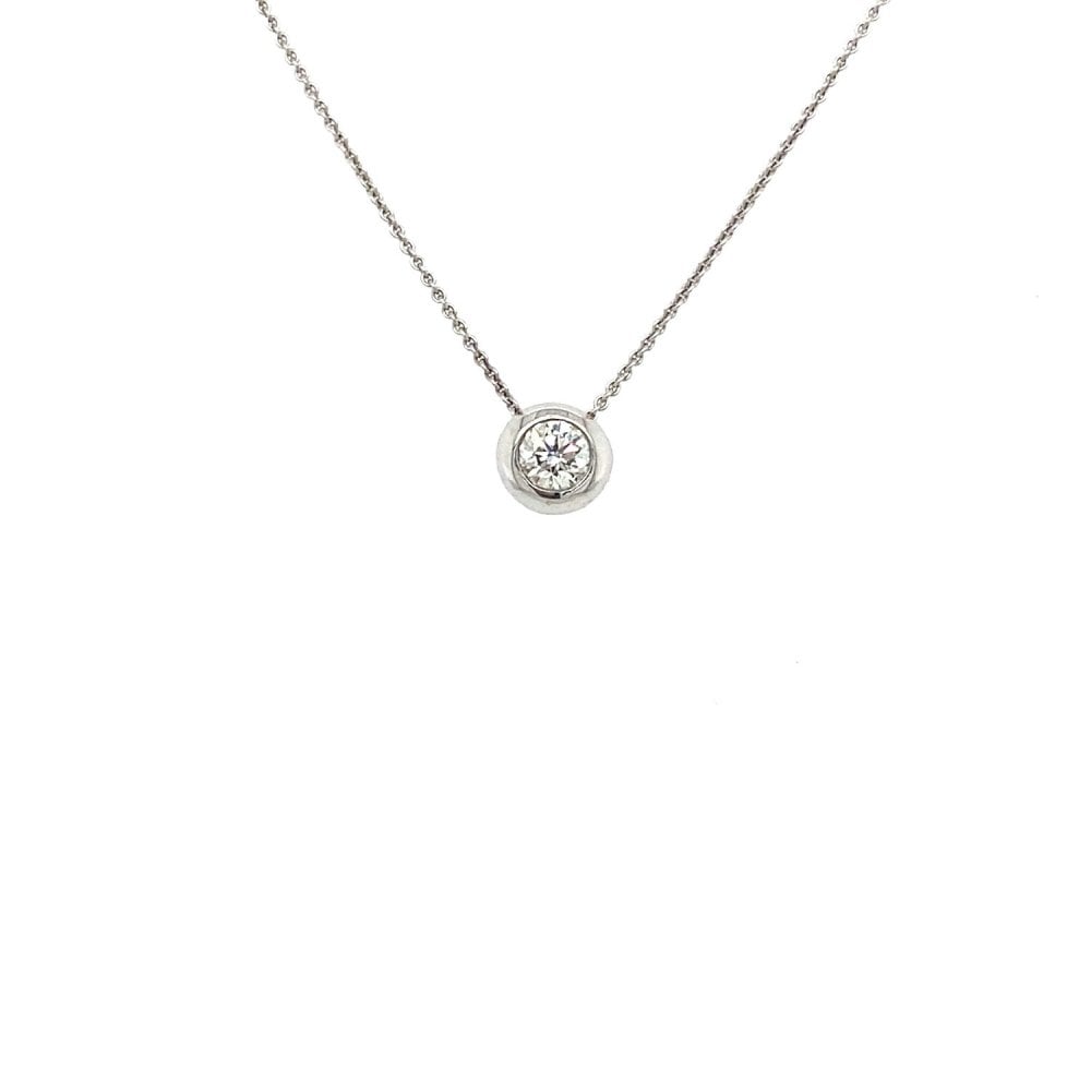 18ct White Gold Diamond 0.15ct Pendant