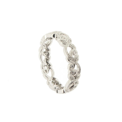 18ct White Gold Diamond 0.20ct Floral Ring