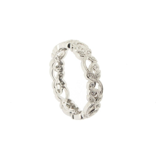 18ct White Gold Diamond 0.20ct Floral Ring