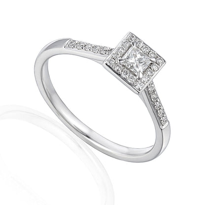 18ct White Gold Diamond  0.38ct Ring