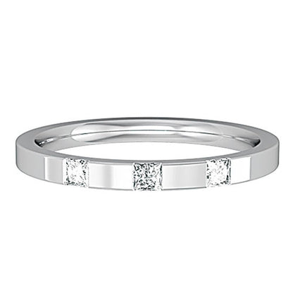 18ct White Gold Diamond Set Wedding Band