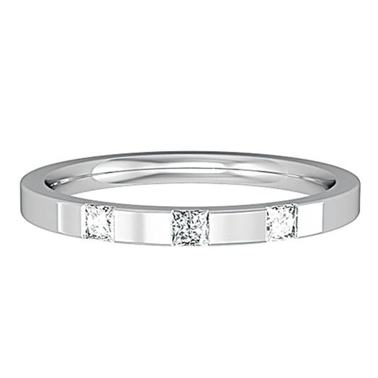 18ct White Gold Diamond Set Wedding Band