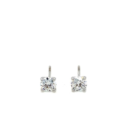18ct White Gold Lab Diamond 1.06ct Earrings