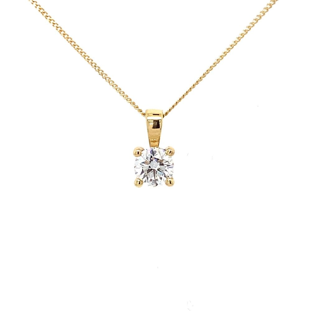 18ct Yellow Gold Lab Diamond 0.51ct Pendant