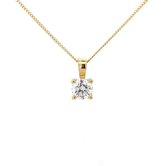 18ct Yellow Gold Lab Diamond 0.51ct Pendant