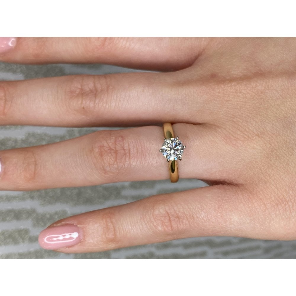 18ct Yellow Gold Lab Diamond 1.03ct Ring