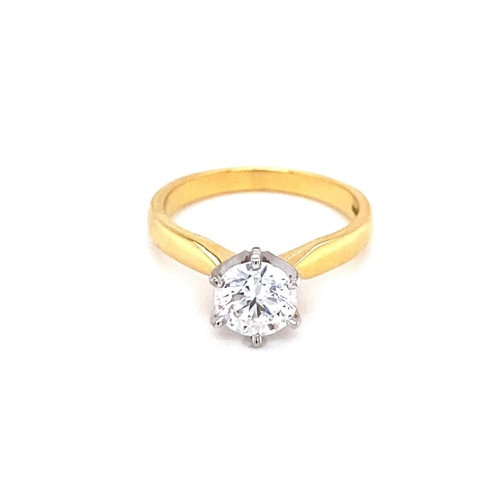 18ct Yellow Gold Lab Diamond 1.03ct Ring