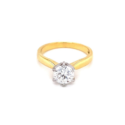 18ct Yellow Gold Lab Diamond 1.03ct Ring