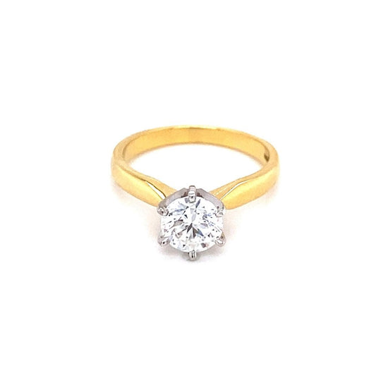 18ct Yellow Gold Lab Diamond 1.03ct Ring
