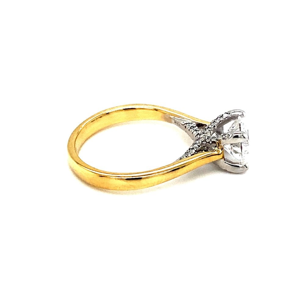 18ct Yellow Gold Lab Diamond 1.51ct Ring