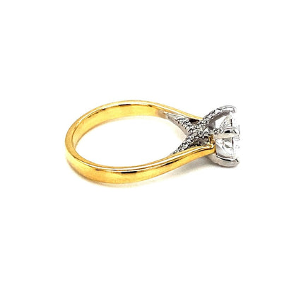 18ct Yellow Gold Lab Diamond 1.51ct Ring