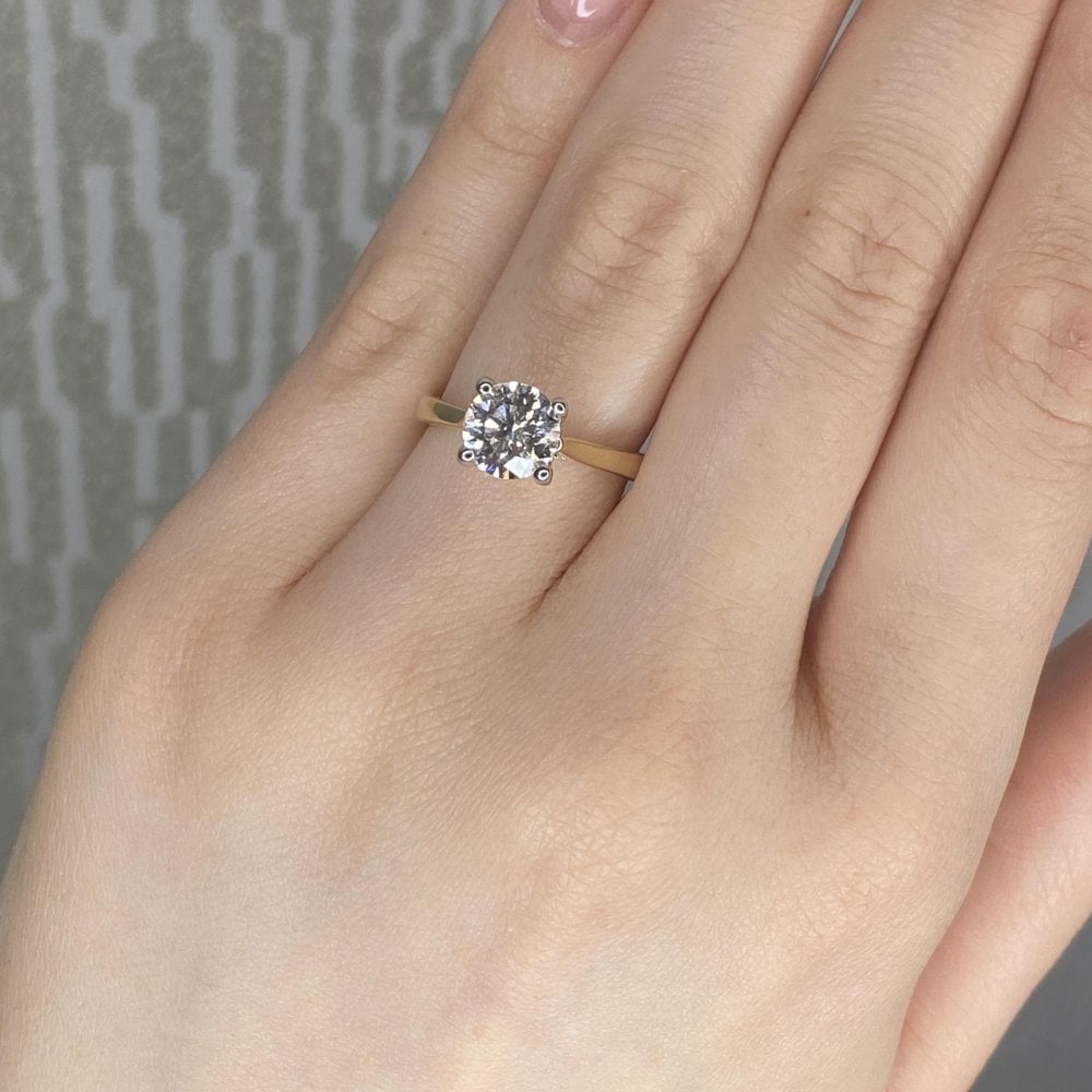 18ct Yellow Gold Lab Diamond 1.51ct Ring