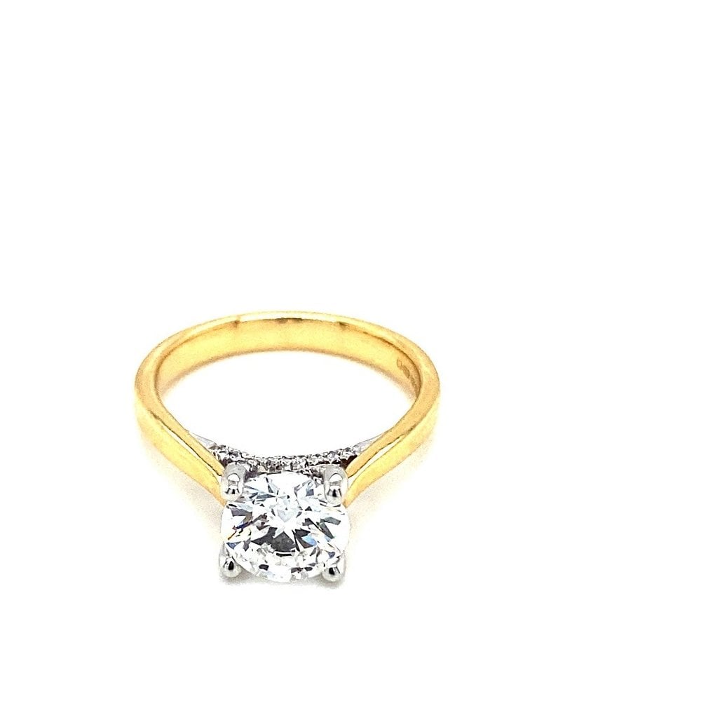 18ct Yellow Gold Lab Diamond 1.51ct Ring