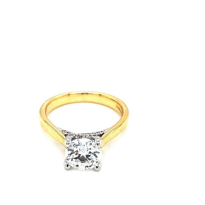 18ct Yellow Gold Lab Diamond 1.51ct Ring