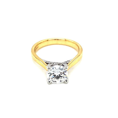 18ct Yellow Gold Lab Diamond 1.51ct Ring