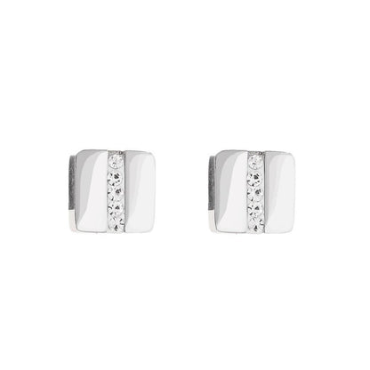 Coeur De Lion Square CZ Stud Earrings