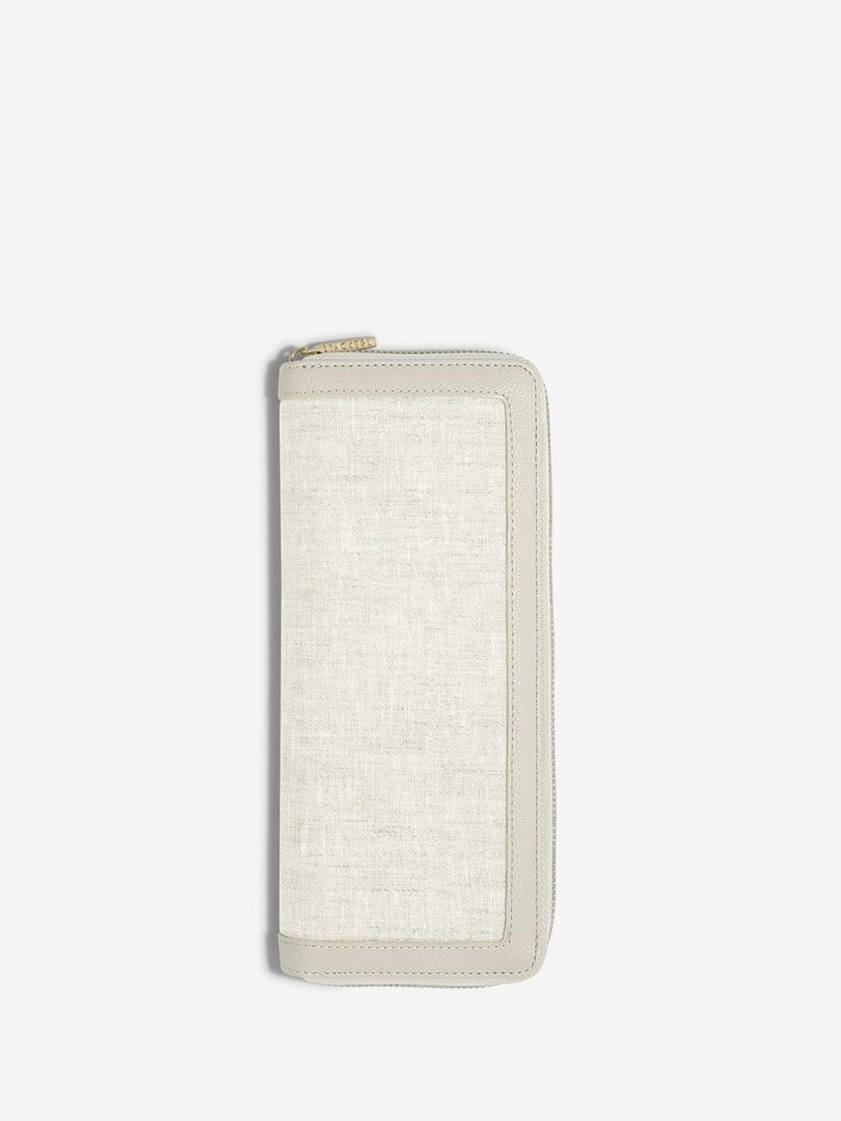 Stackers Linen Oatmeal Jewellery Roll