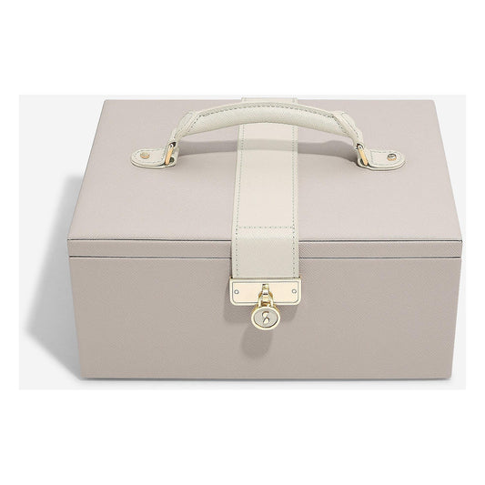 Luxury Classic Taupe 2 Tone Jewellery Box