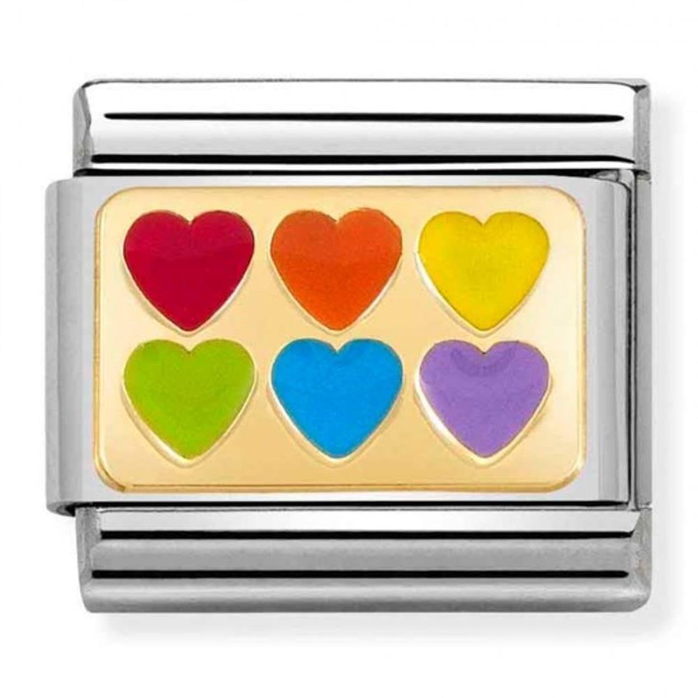 6 Rainbow hearts