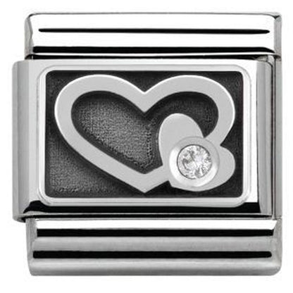 Engraved WHITE heart