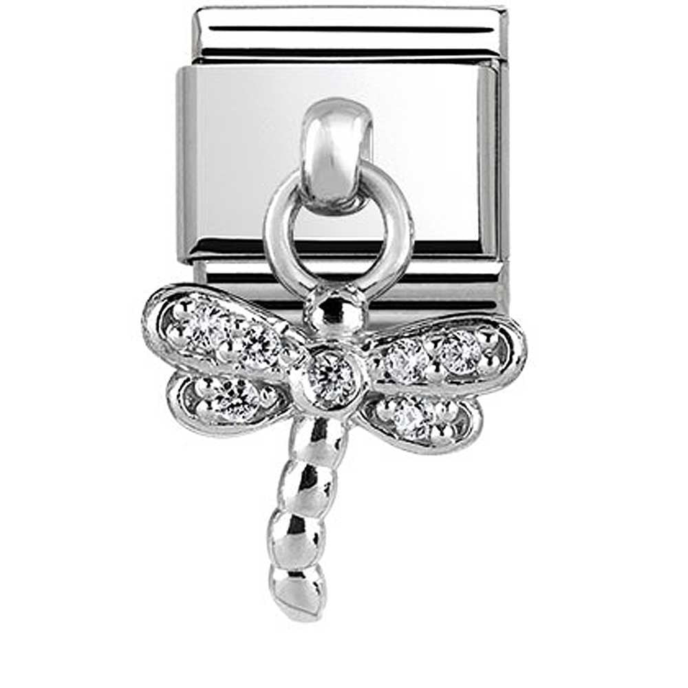 Composable CZ Dragonfly Dangle Charm