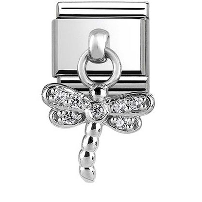 Composable CZ Dragonfly Dangle Charm