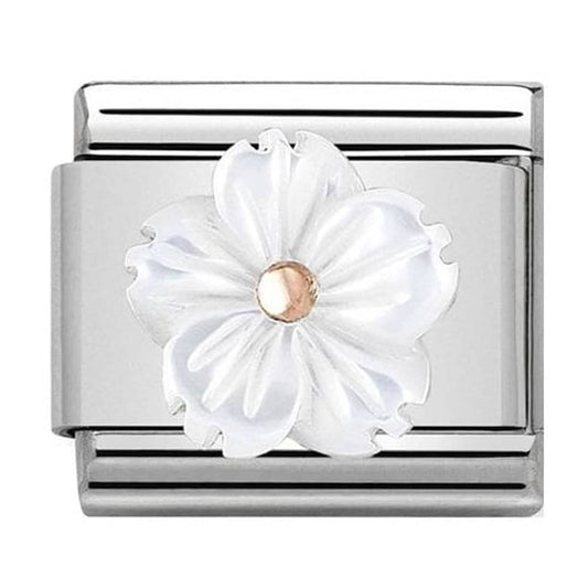 Composable Mother of Pearl Flower Charm